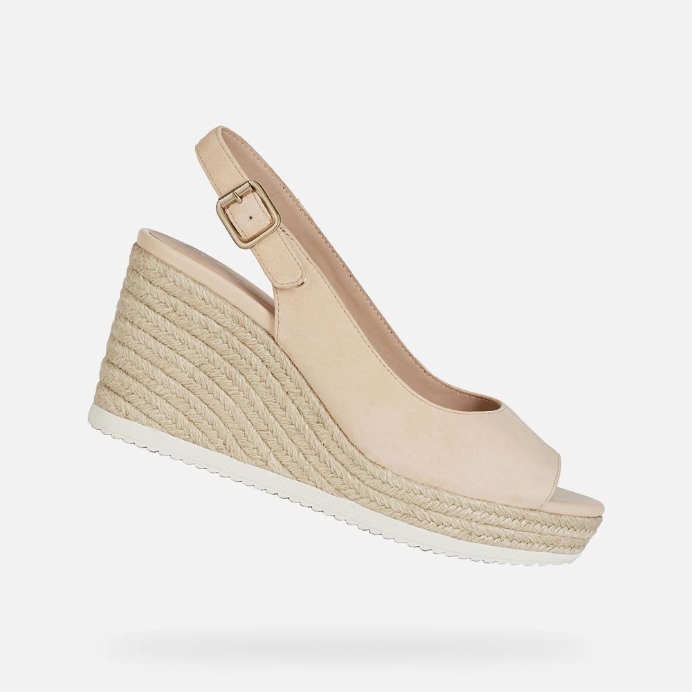 Geox Sandals Beige Ponza - Geox Womens Shoes - FBOYAW154